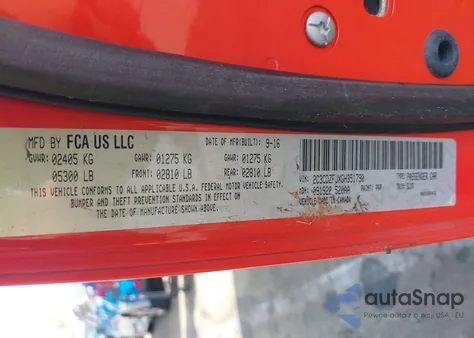 2016 Dodge Challenger R/T Scat Pack from USA, damaged, VIN 2C3CDZFJXGH351790